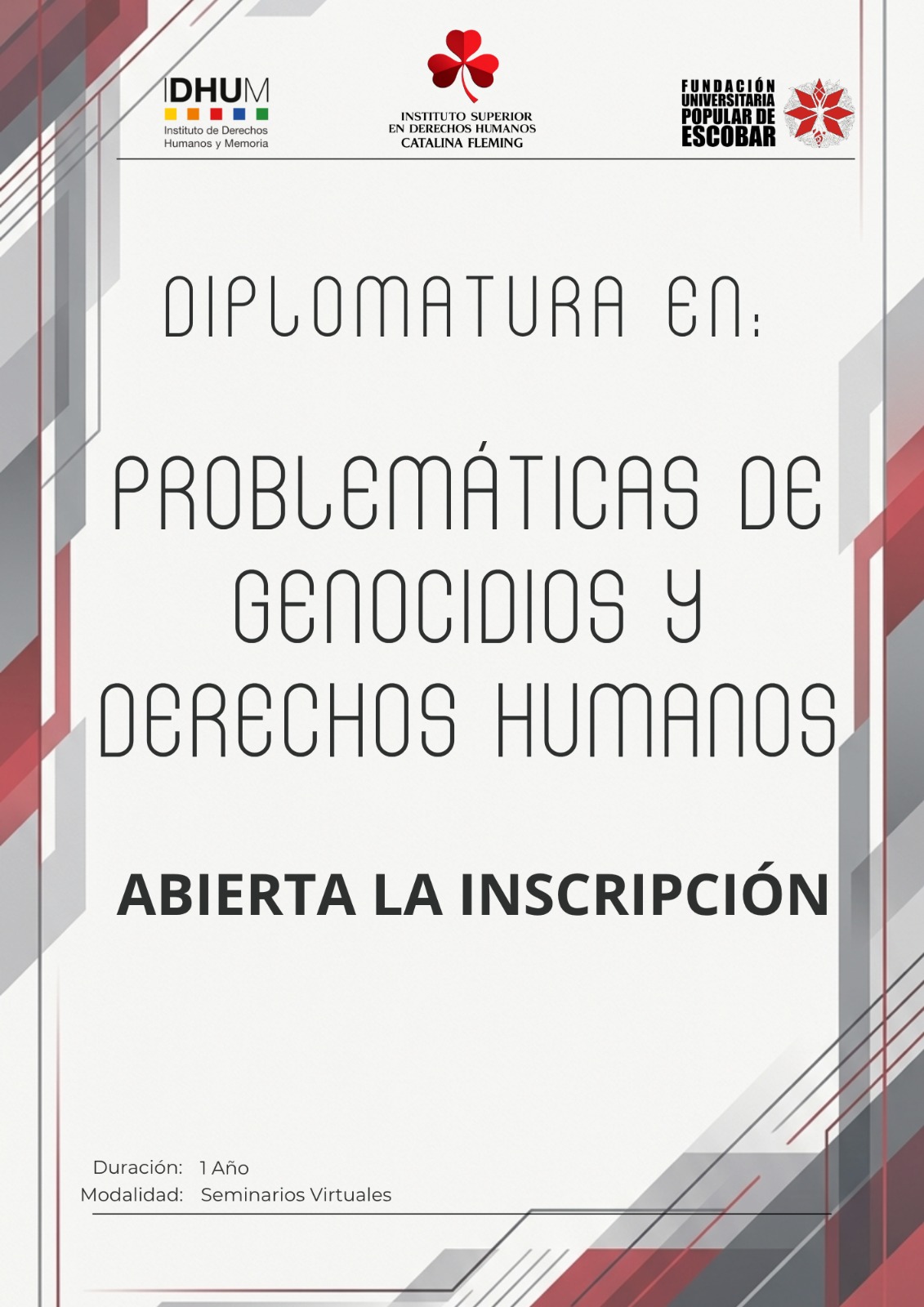 Diplomatura en problemáticas de genocidios y derechos humanos